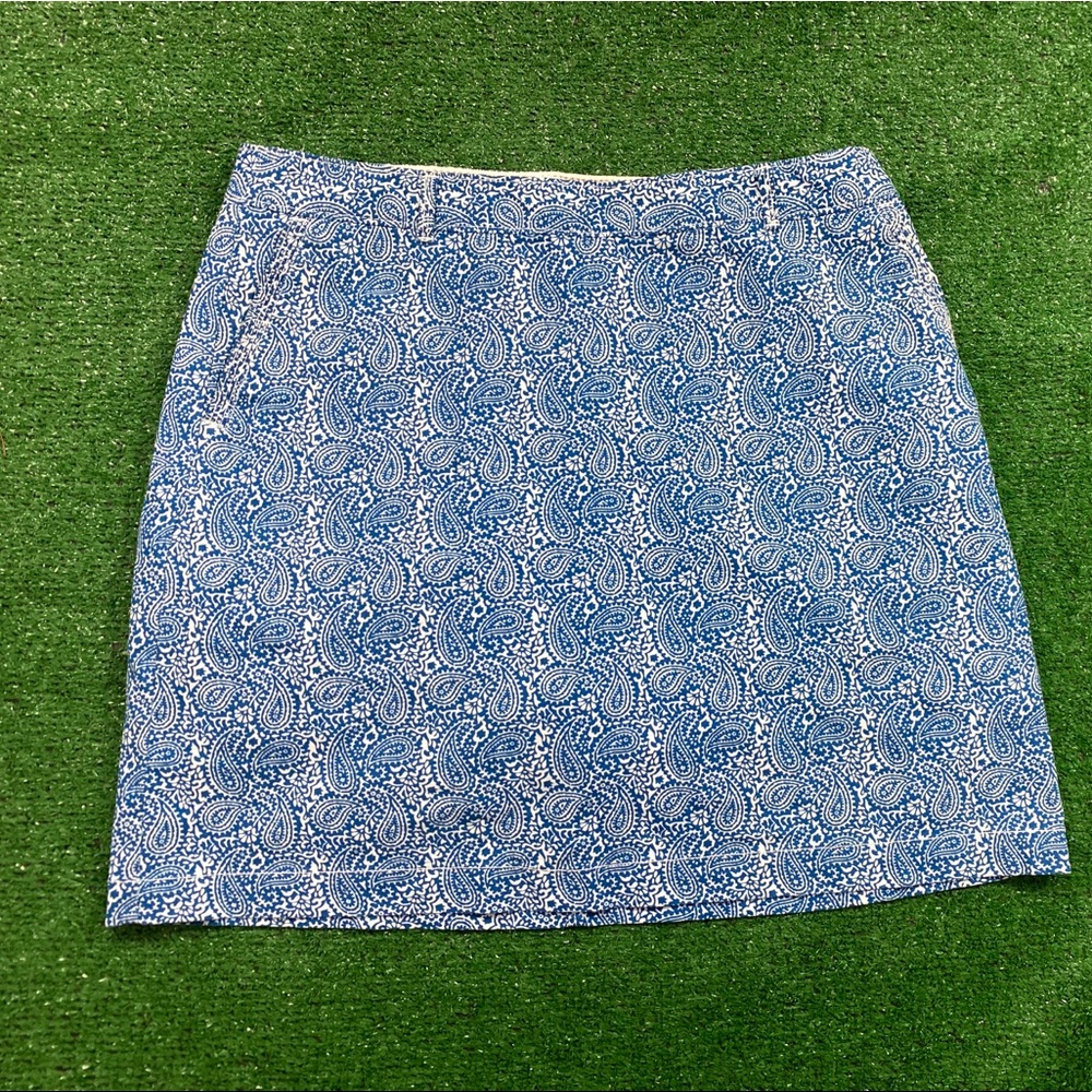 Denim floral skirt